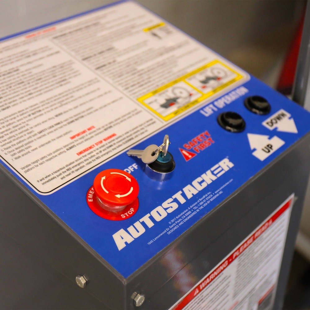 Autostacker's power unit console controls