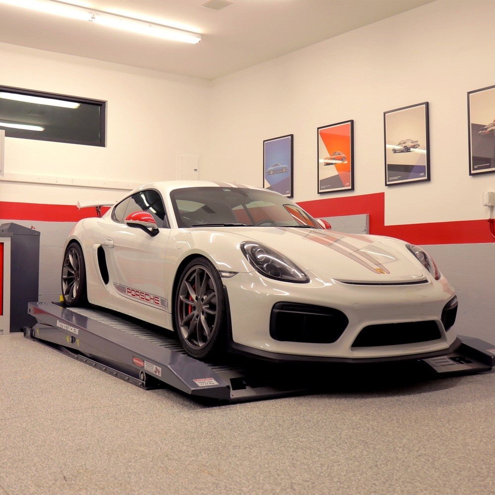 Autostacker's low-profile parking lift design