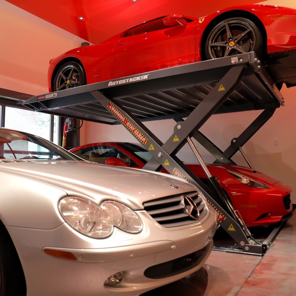 Stacking vehicles in home garage with Autostacker